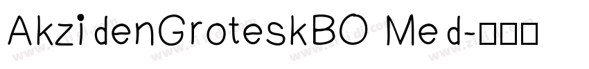 AkzidenGroteskBO Med字体转换
